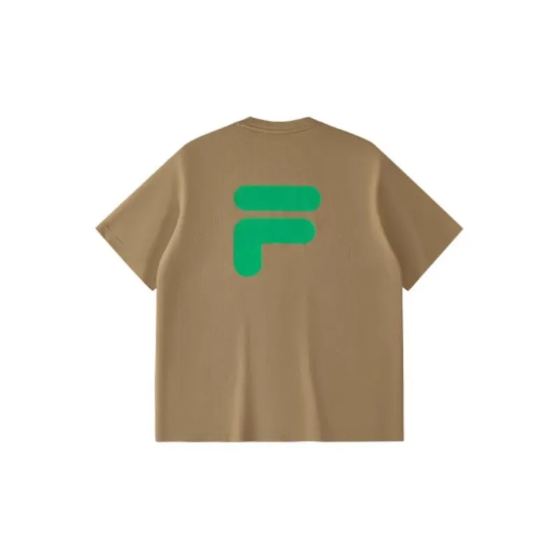 FILA FUSION FOB Series T Shirt Unisex Coffee Khaki Scent-0