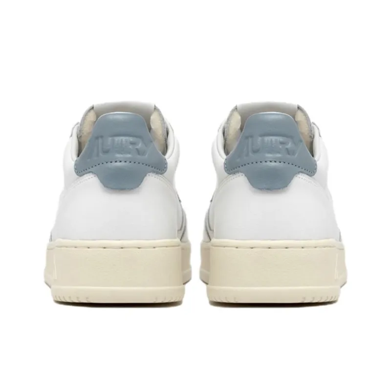 AUTRY Medalist Leather Low White Silver Blue Women's-3