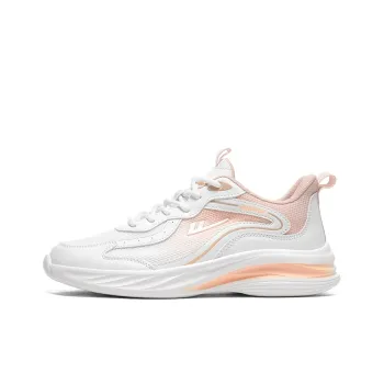 Warrior Rebound Wear Resistant Lightweight Breathable Low Top Casual Running Shoes Women's White Purple Pink