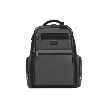 SAMSONITE SBL ENCODE Fabric Cow Leather Patchwork Backpack Regular Men's Dark Gray