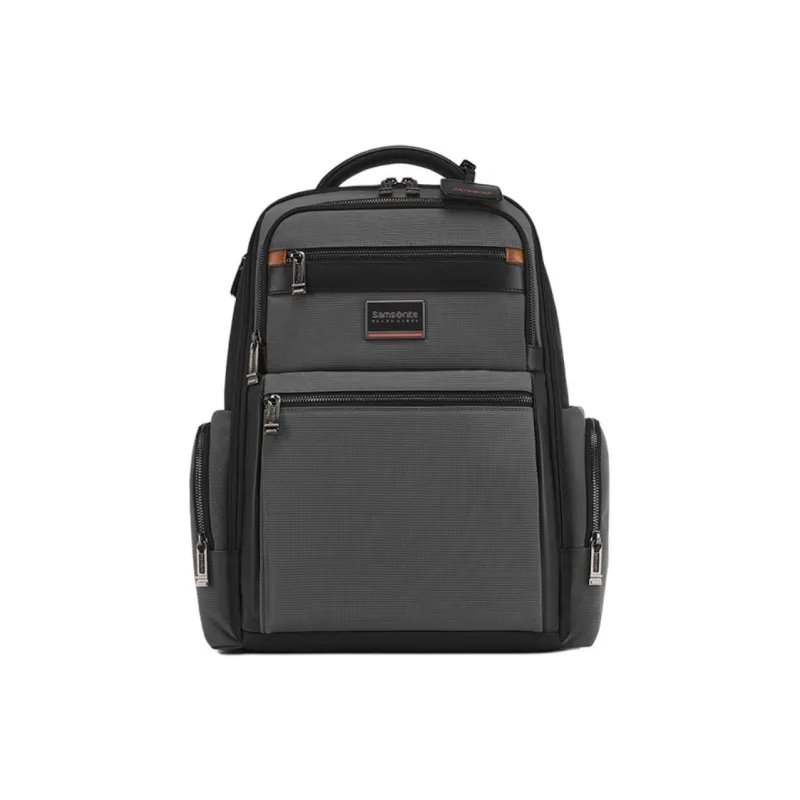 SAMSONITE SBL ENCODE Fabric Cow Leather Patchwork Backpack Regular Men's Dark Gray-0
