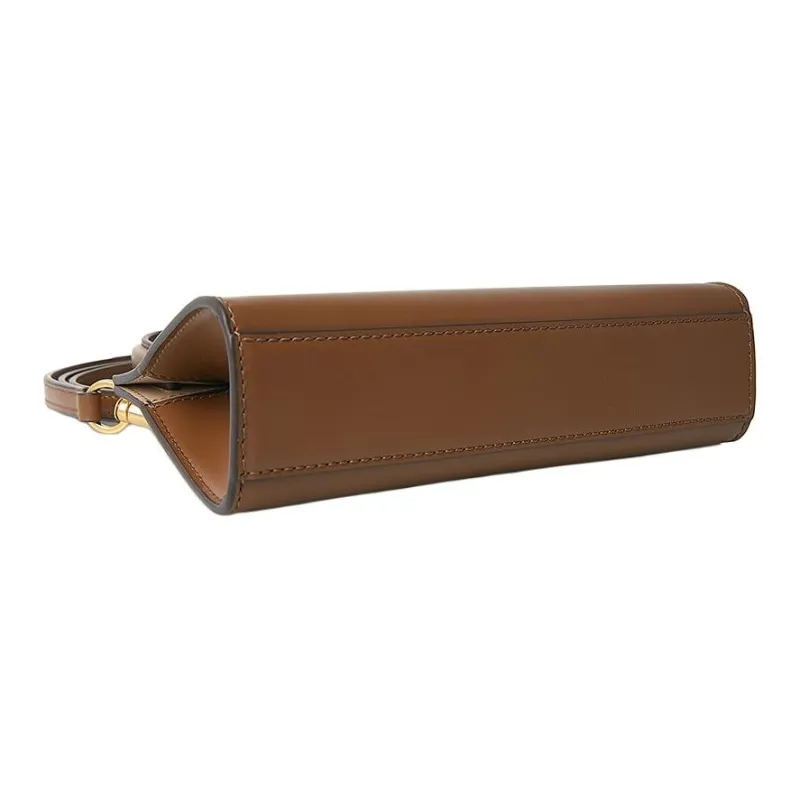 TORY BURCH Lee Radziwill Cow Leather Shoulder Bag Crossbody Bag Handbag Mini Women's Umber-3