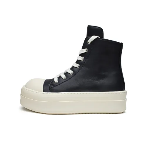 ΛOLUNKΛ Anti Slip Wear Resistant High Top Skateboard Shoes Unisex Black