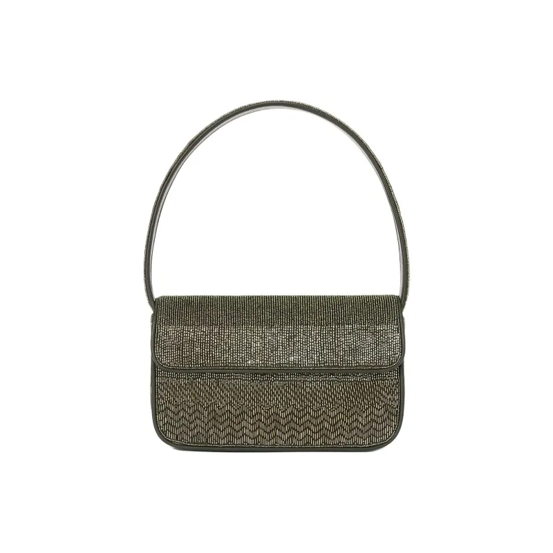 Staud TOMMY Glass Beads Handbag, Shoulder Bag Women's Avocado Green-0