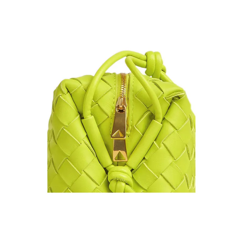 Bottega Veneta Loop Small Intreccio Acid Kiwi-4