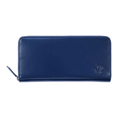 BEVERLY HILLS POLO CLUB Cow Leather Wallet Men's Blue