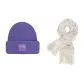 Purple Hat+Ecru Scarf
