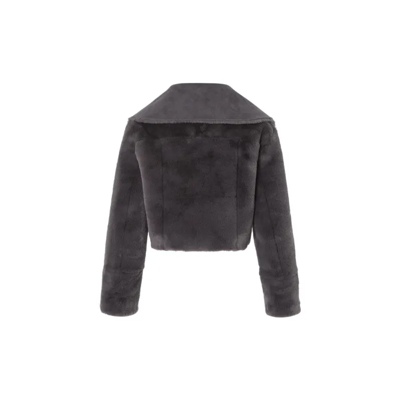 NOT YOUR ROSE FW24 Reversible Sailor Mustang Jackets Coats Women's CHARCOAL/Charcoal Gray-3