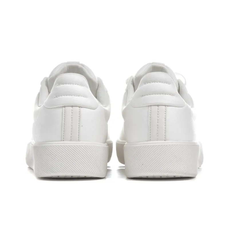 TREEPERI Coverage Slip Resistant And Abrasion Resistant Low Top Skateboard Shoes Unisex White-3