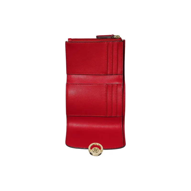 MICHAEL KORS Coated Canvas Wallet Medium Size Women's Bright Red-2