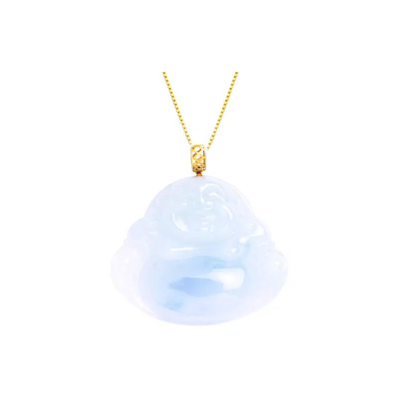 Clear Snow Glutinous Jade Jadeite Necklaces Unisex-0