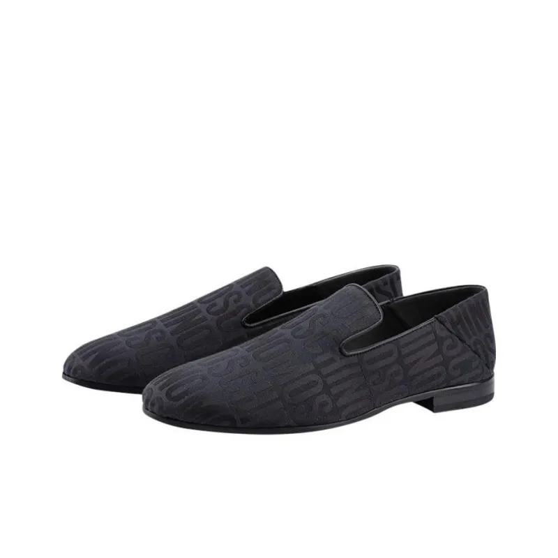 MOSCHINO Allover Loafers Men's Black-1