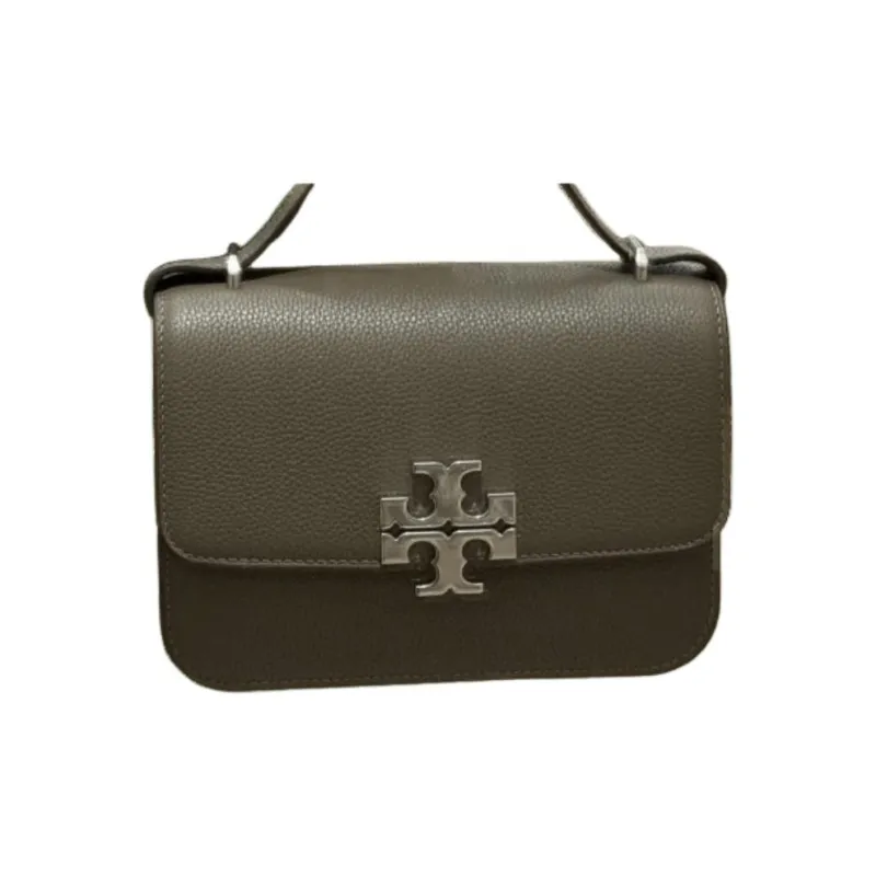 TORY BURCH Eleanor Textured Cow Leather Portable Crossbody Bag Shoulder Bag Small Size Women's Dark Brown-0