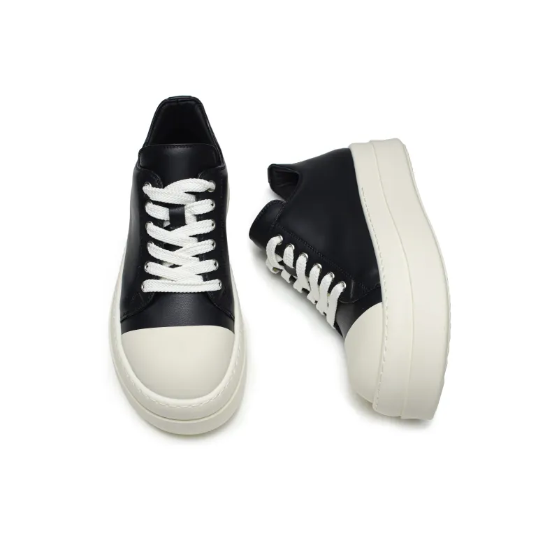 ΛOLUNKΛ Anti Slip Wear Resistant Low Top Skateboard Shoes Unisex Black-8