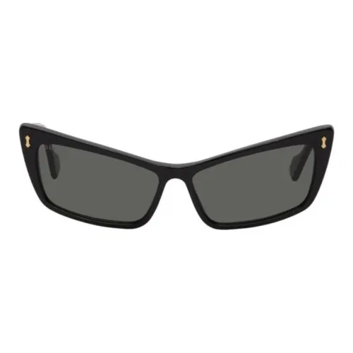 GUCCI Acetate Metal Cat Eye Sunglasses Women's Black