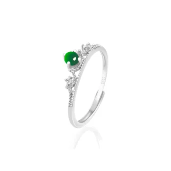 Double Happiness Gift Glutinous Jade Rings Unisex