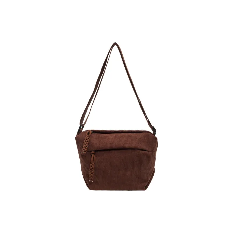 ALOENEY Corduroy Shoulder Bag, Crossbody Bag Regular Unisex Multicolor-0