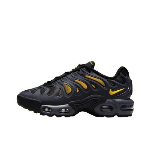 Nike Air Max Plus Anti Slip Wear Resistant Low Top Running Shoes Unisex Black Yellow