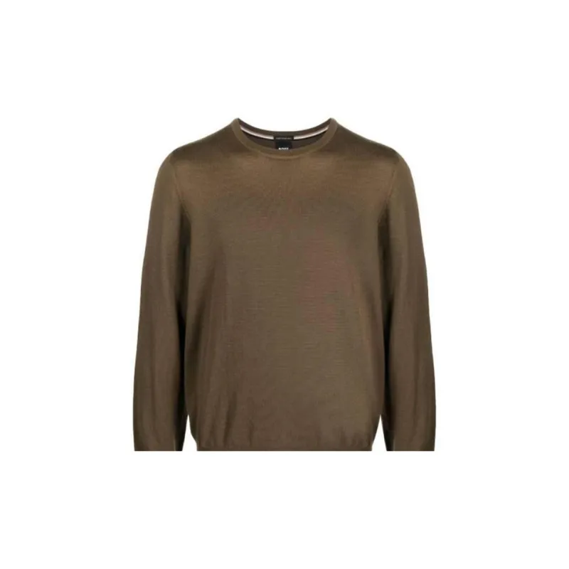 HUGO BOSS Logo Embroidered Crewneck Jumper-5