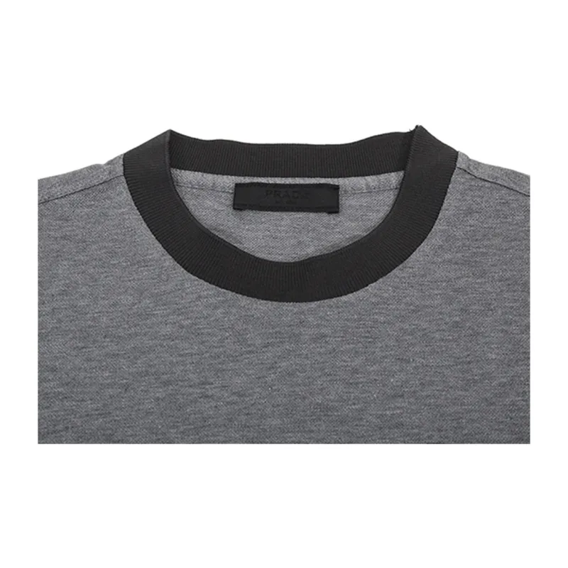 PRADA T-Shirts Men Smoke Gray-3