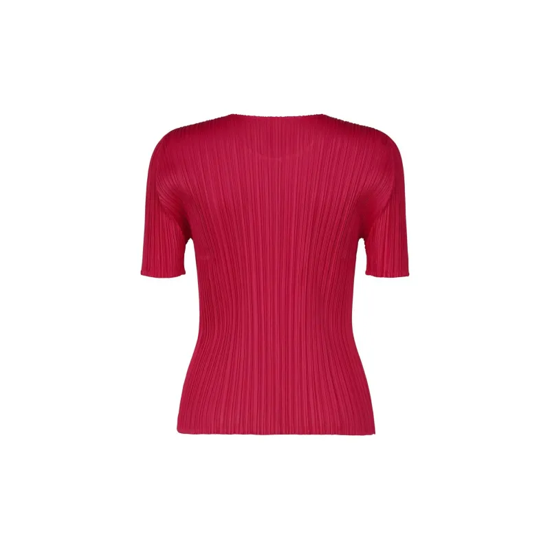 PLEATS PLEASE ISSEY MIYAKE FW24 T Shirt Women's Rouge Red-1