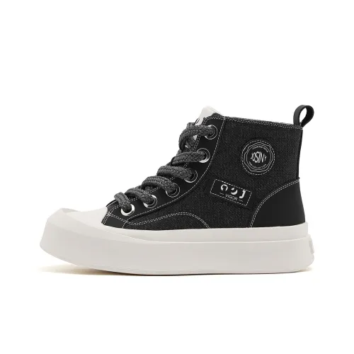 JOSINY High Top Canvas Shoes Men's Black