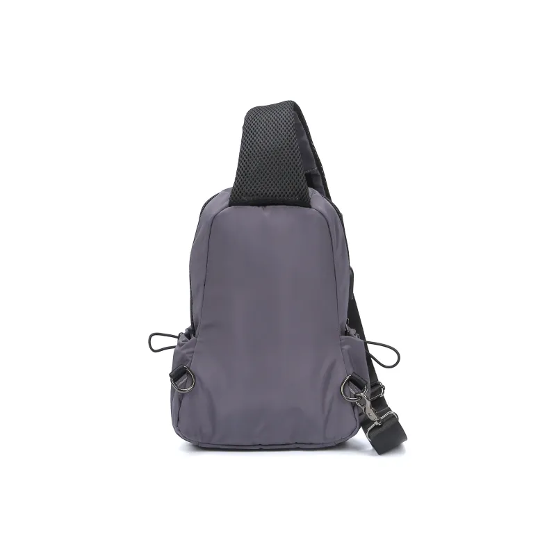 JEANSWEST Fabric Sling Bag Crossbody Bag Backpack Regular Unisex Black/Gray-9