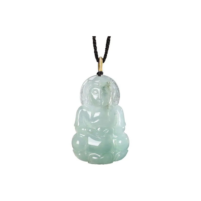 Cuiya Golden Building Glutinous Jade Jadeite Necklaces Unisex-0