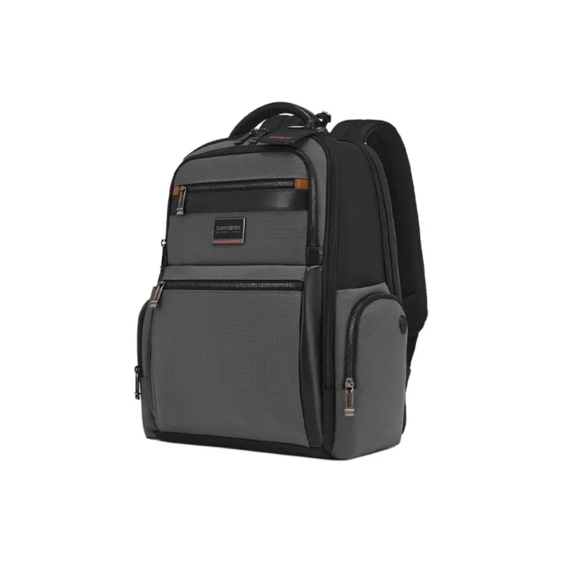 SAMSONITE SBL ENCODE Fabric Cow Leather Patchwork Backpack Regular Men's Dark Gray-1