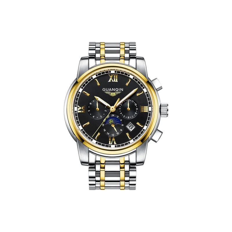 GUANQIN GUANQIN GJ16040.JGD Mechanical Movement Stainless Steel Watchband Watch Men's Watches White Dial-6