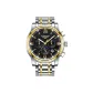 Gold Case Black Dial Two-Tone Gold Steel Band
