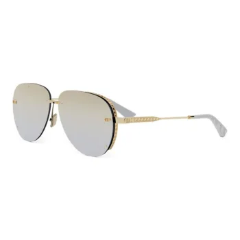 DIOR Oval Sunglasses Unisex Gold