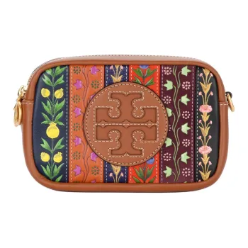 TORY BURCH PerryBOMBÉ Leather Shoulder Bag, Crossbody Bag Mini Women's Brown