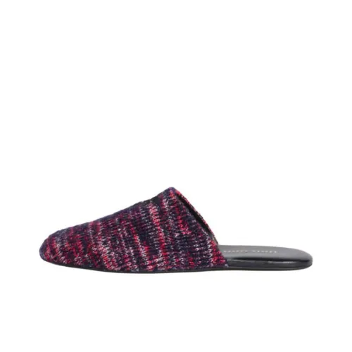 MIU MIU Wrap toe Slippers Women's Red
