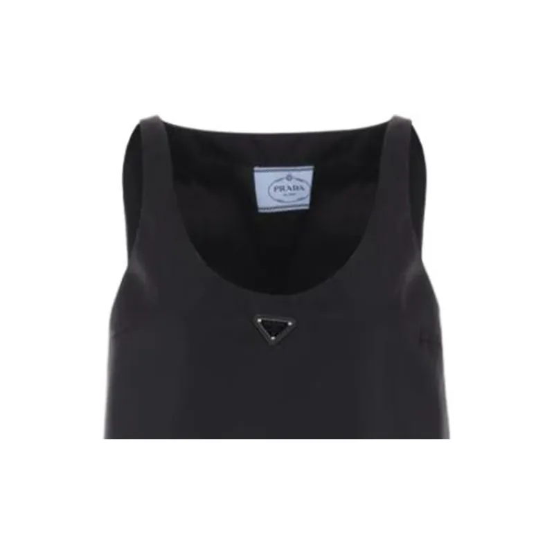 PRADA Enamel Triangle Sleeveless Mini Dress-8