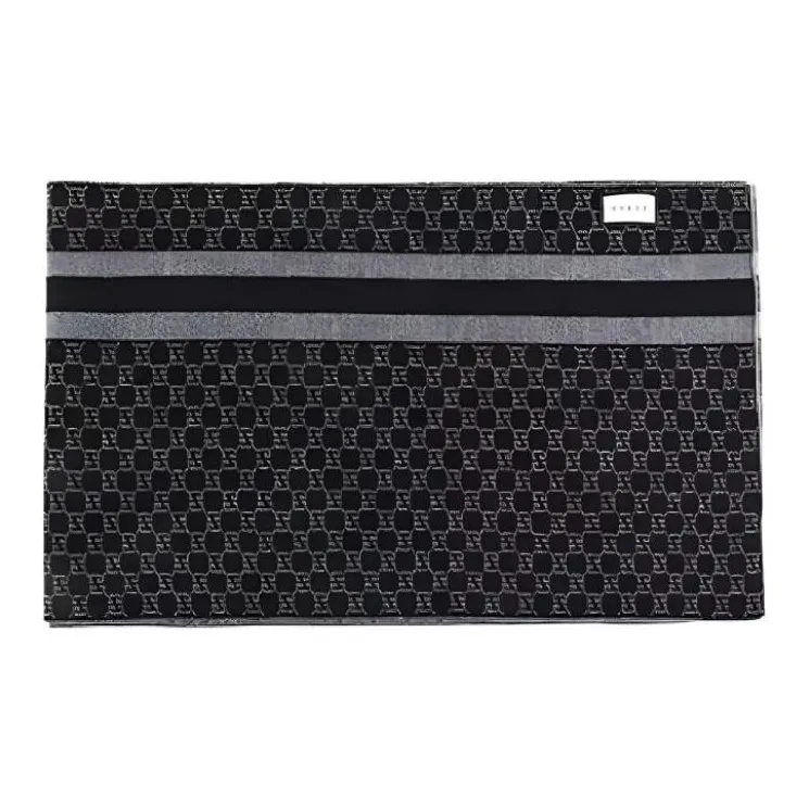 GUCCI Wool Knit Scarves Unisex Black-2