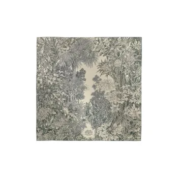 HERMES Cashmere Mulberry Silk Silk Blend Shawls Women's Gray