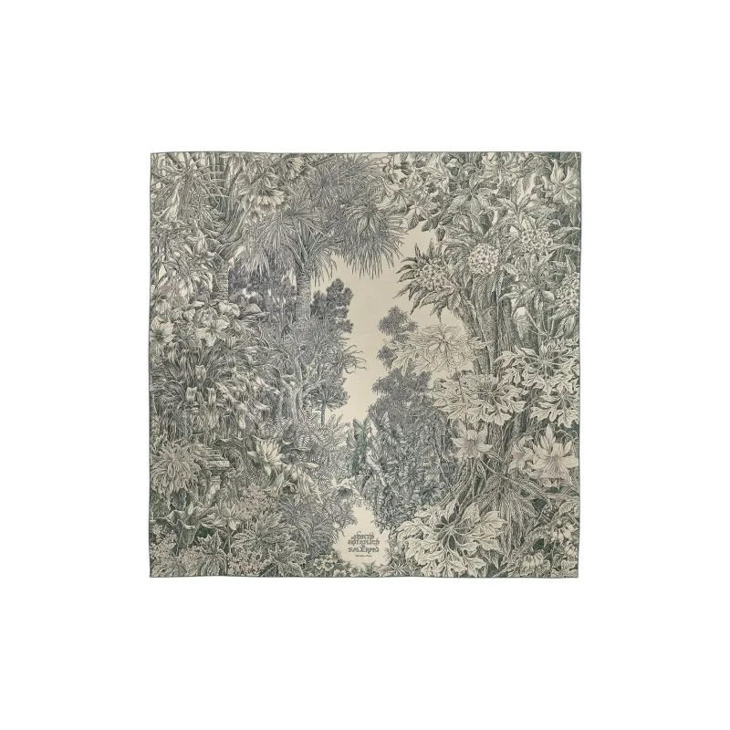HERMES Cashmere Mulberry Silk Silk Blend Shawls Women's Gray-0
