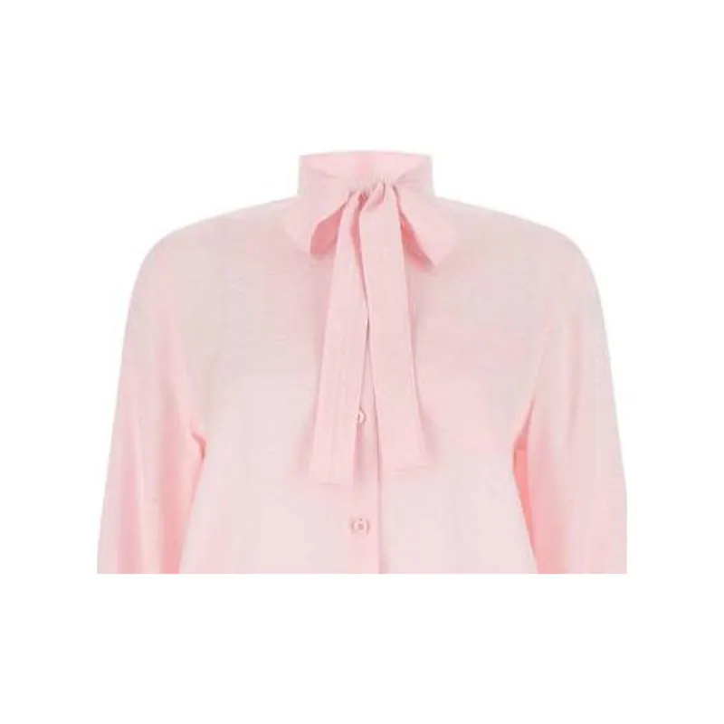 PRADA Buttoned Tie Long-Sleeved Shirt-2