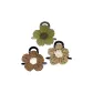 3 Pcs Yarns Floral Hair Clip (8cm)-Green+Brown+Khaki