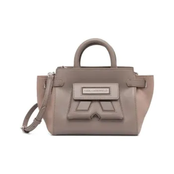 KARL LAGERFELD K/Ikonik Recycled Nylon Tote Bag, Shopping Bag, Shoulder Bag, Crossbody Bag, Handbag Unisex Brown
