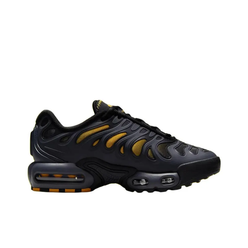 Nike Air Max Plus Anti Slip Wear Resistant Low Top Running Shoes Unisex Black Yellow-1