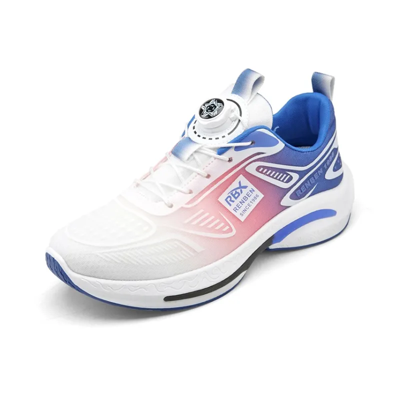 RENBEN Cushioning Breathable Rebound Low Top Casual Shoes Men's White Blue Pink-1