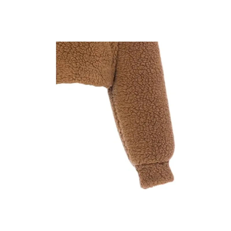 PRADA Velvet-feel Coat Women's Camel-2