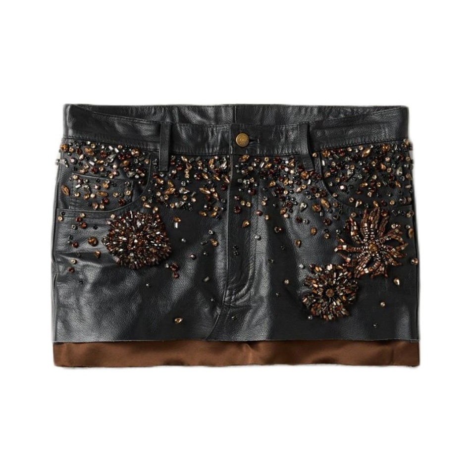 MIU MIU Leather Short Skirts on Sale & Authentic - POIZON
