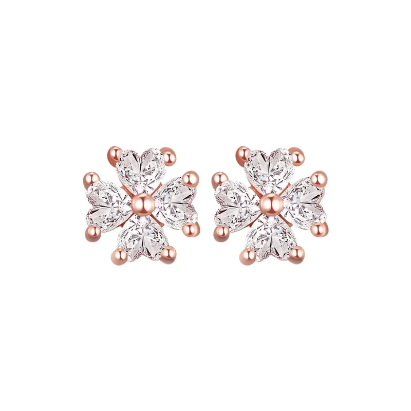 Heart To Heart 18K Gold Stud Earrings Women's-0