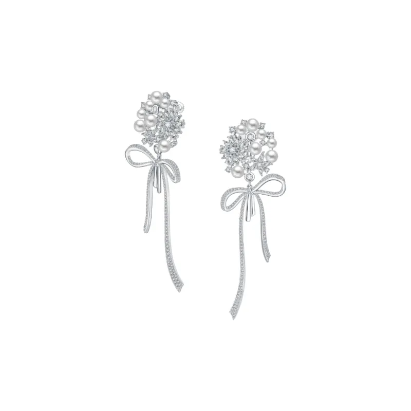 BABYBEI 925 Silver Pearls Clip On Earrings Women's-3