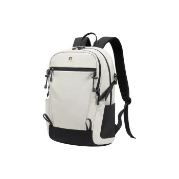 GOLF Fabric Backpack Large Size Unisex Ecru With Black/Macaron Tea Brown