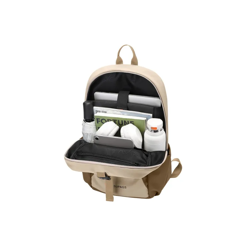 GOLF Fabric Backpack Regular Unisex Ecru & Black/Barley Tea-8