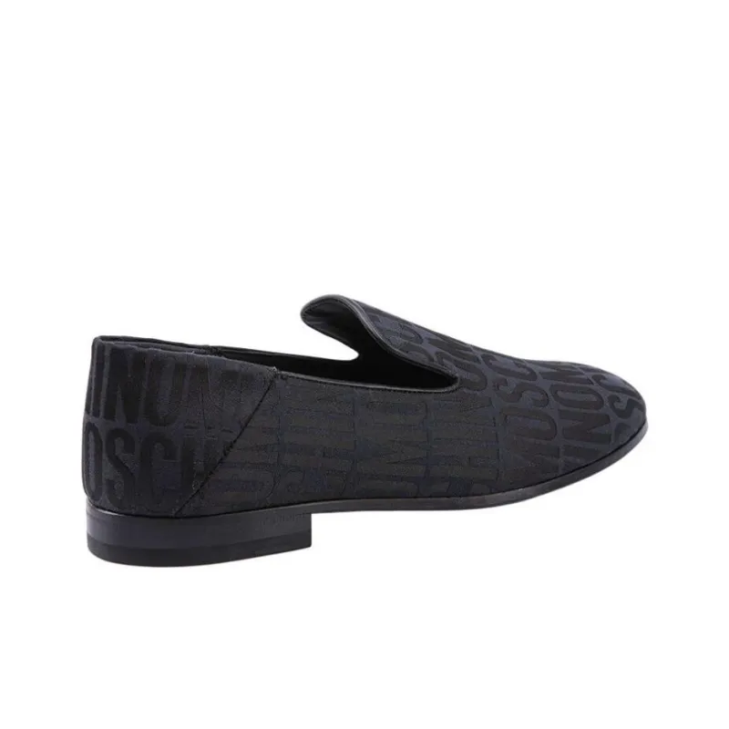 MOSCHINO Allover Loafers Men's Black-2